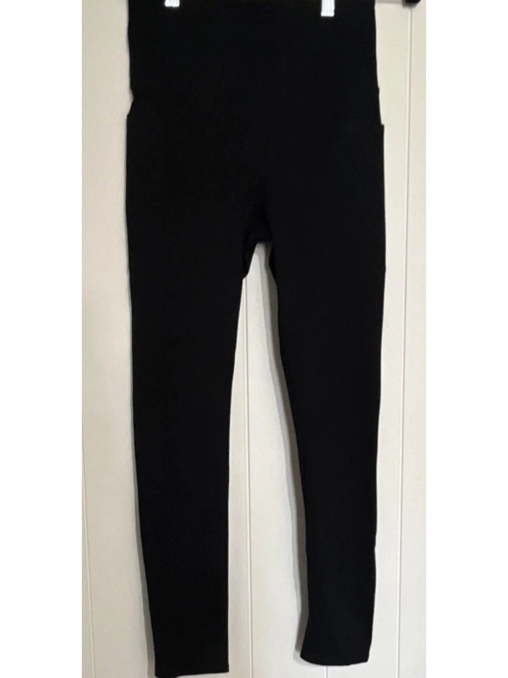 Danskin Black High-Rise Bonded Leggings with Yellow Tag